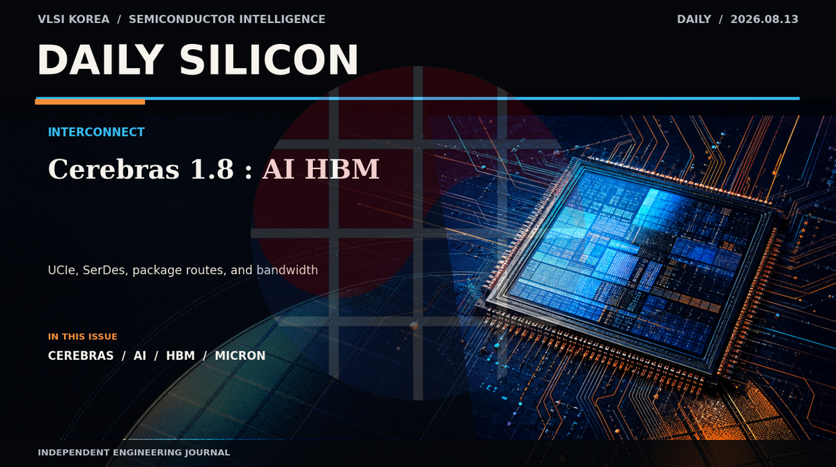 Daily Silicon: Cerebras 1.8억달러: AI 반도체·HBM 없는 확장