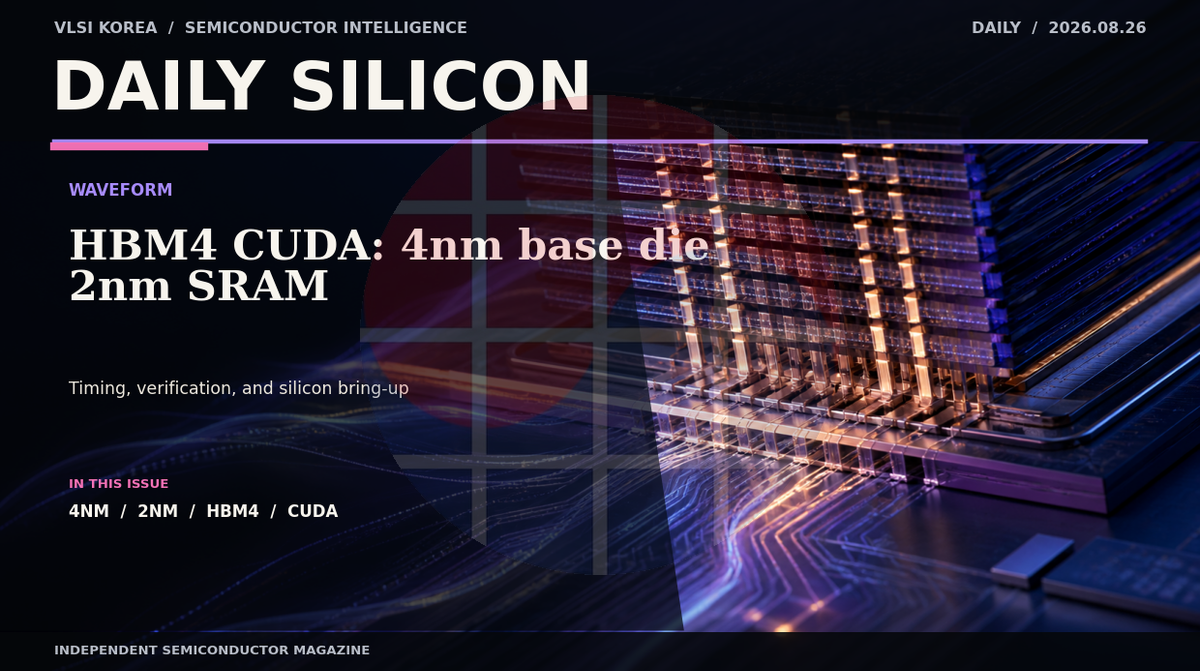 Daily Silicon: 삼성 HBM4·엔비디아 CUDA: 4nm base die와 2nm SRAM