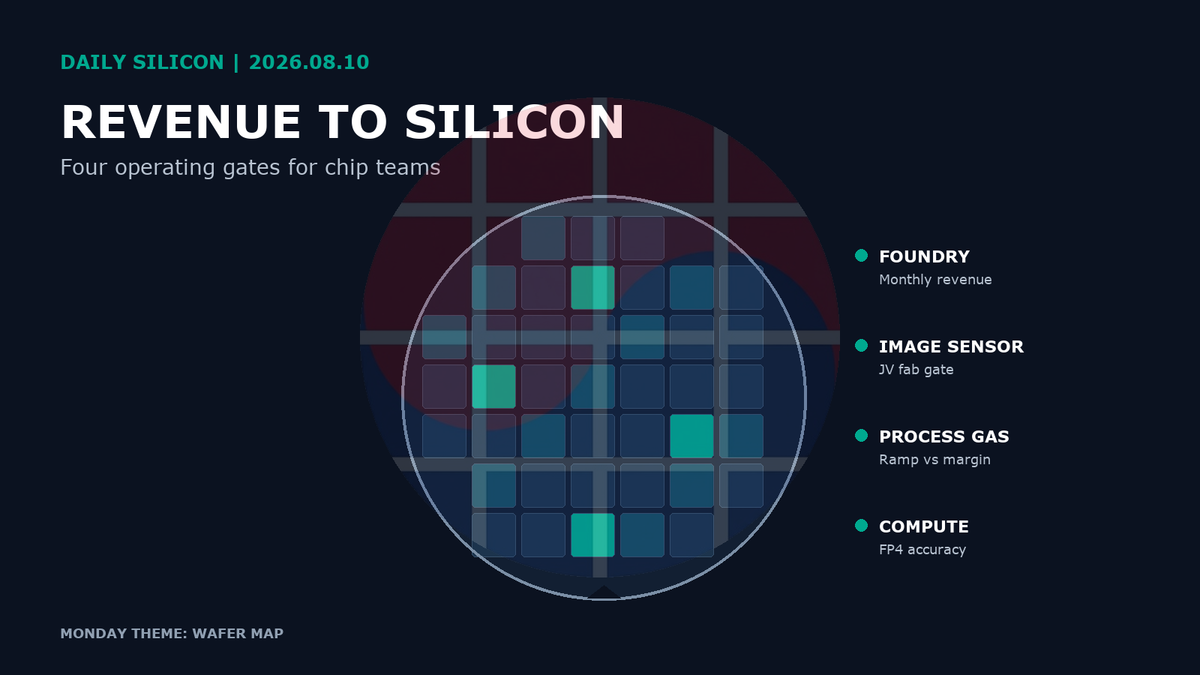Daily Silicon: TSMC July Revenue Hits NT$467.58B: Foundry and Chip Design