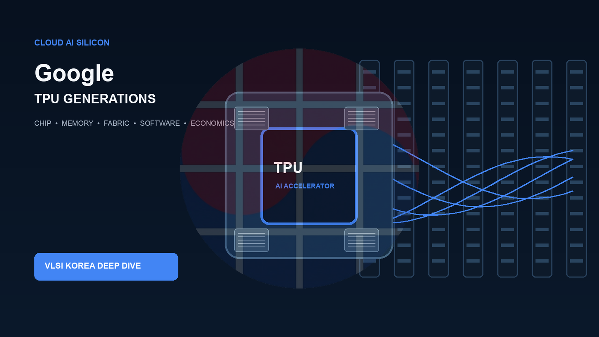 Google TPU generational architecture editorial illustration