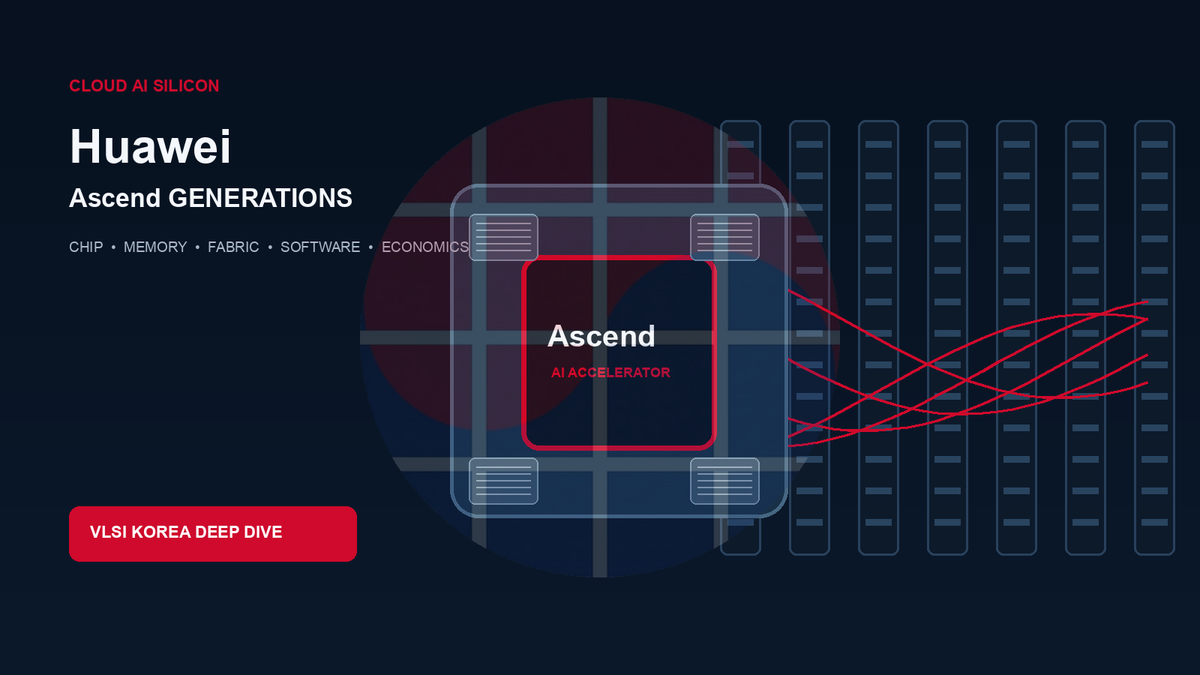 Huawei Ascend generational architecture editorial illustration