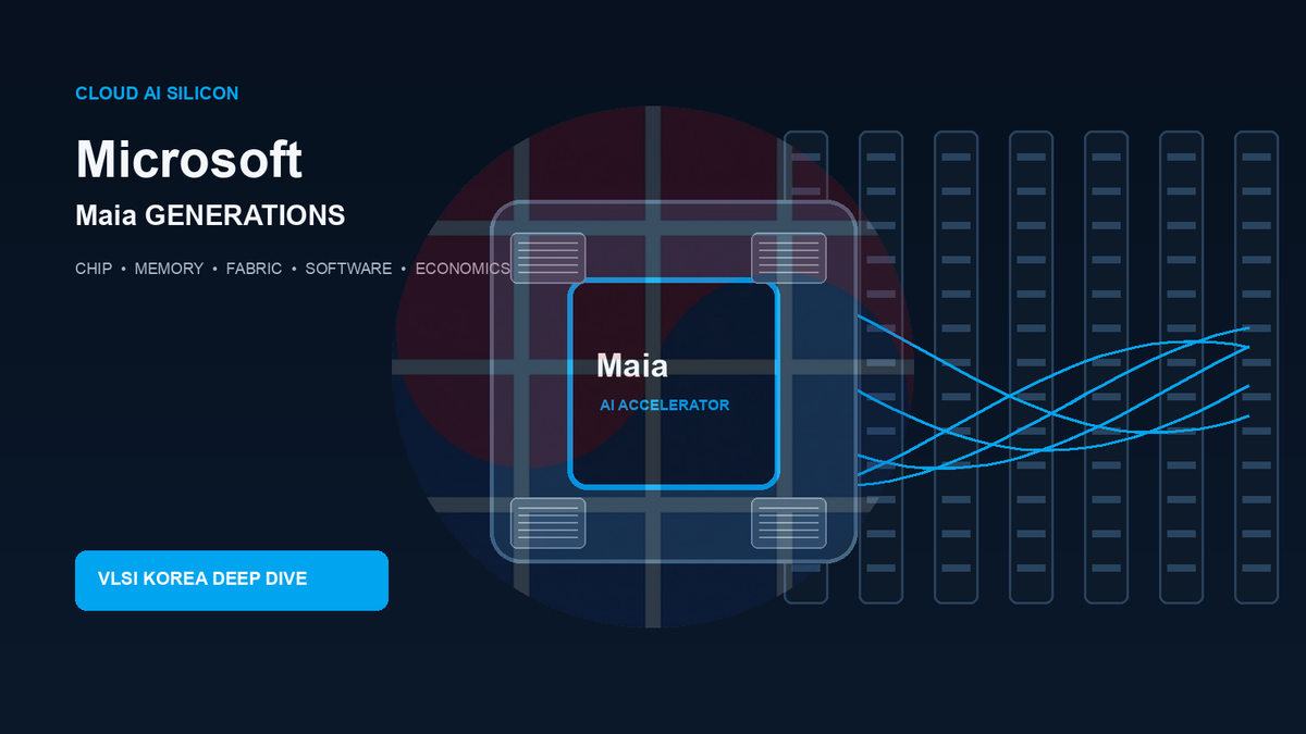 Microsoft Maia generational architecture editorial illustration