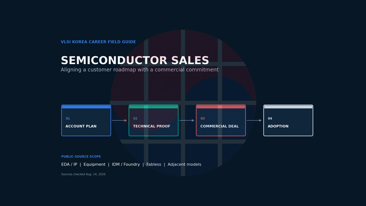 VLSI Korea visual guide to semiconductor sales teams across EDA, equipment, IDM and fabless companies