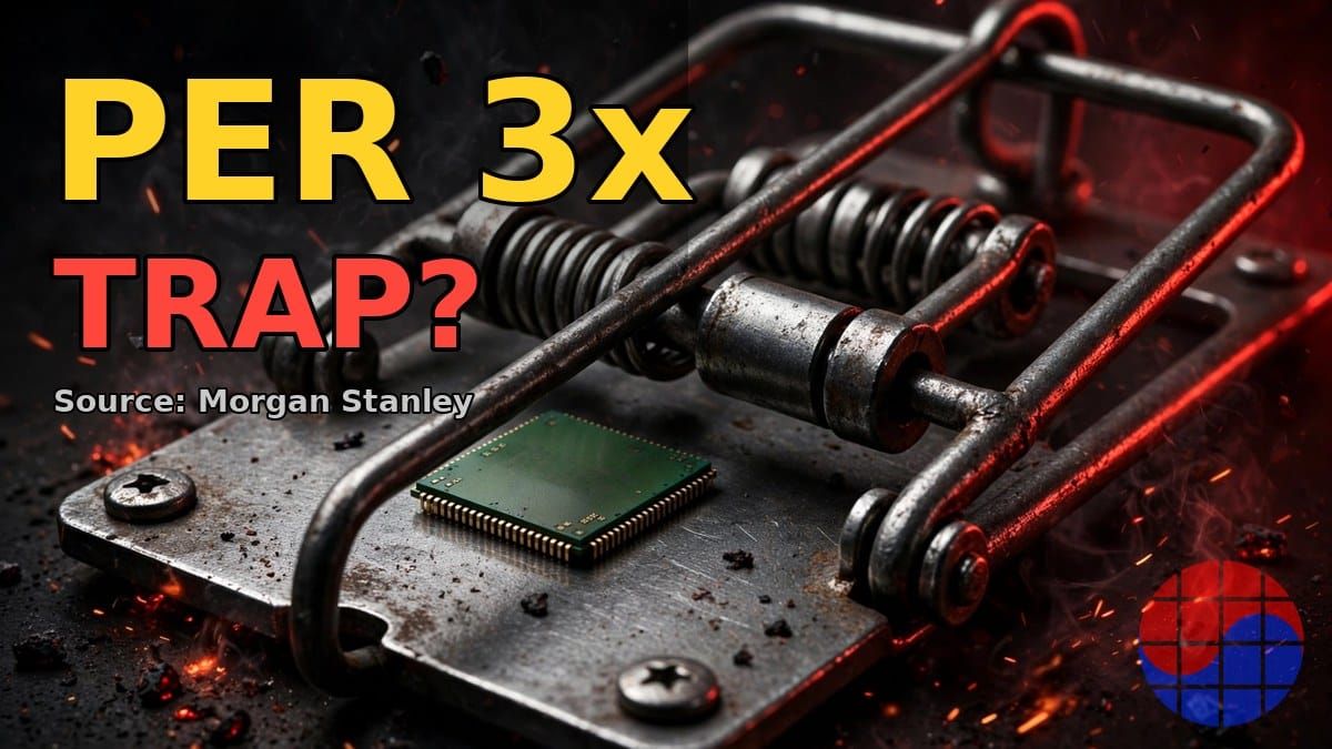 Morgan Stanley's "memory valuation trap" warning — the 3–4x P/E trap and the question facing Samsung and SK Hynix