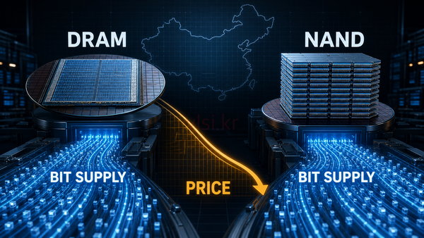 중국 메모리 지도: CXMT·YMTC의 실제 bit 공급과 DRAM·NAND 가격 압력