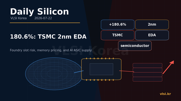 Daily Silicon: 반도체 수출 180.6%: TSMC 2nm, EDA 원가