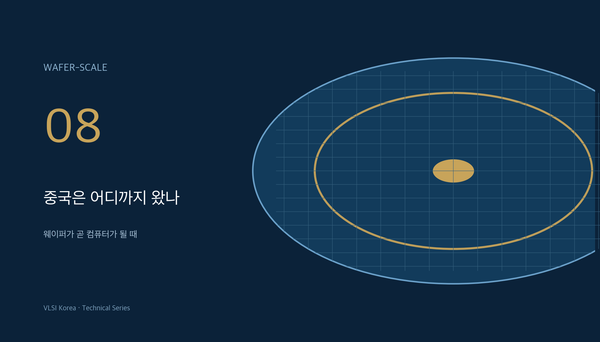 중국 웨이퍼 스케일 프로젝트의 공개 증거 수준을 분류한 VLSI Korea 도해