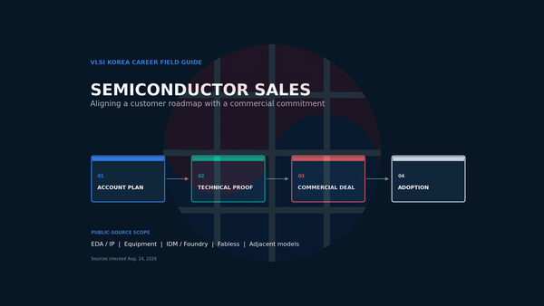 VLSI Korea visual guide to semiconductor sales teams across EDA, equipment, IDM and fabless companies