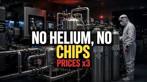 Sin helio no hay chips: el precio spot se triplicó y un tercio de la oferta mundial está atrapado