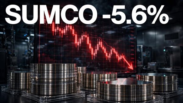 썸코(SUMCO) 주가 6% 하락 이유 — SOX 8일 연속 하락, AI 자금조달 공포가 웨이퍼주까지