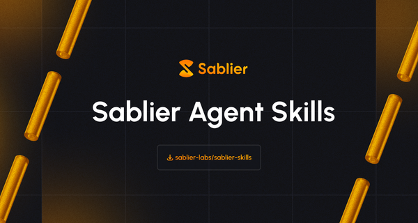 Sablier Agent Skills: Onchain Token Vesting — Powered by AI