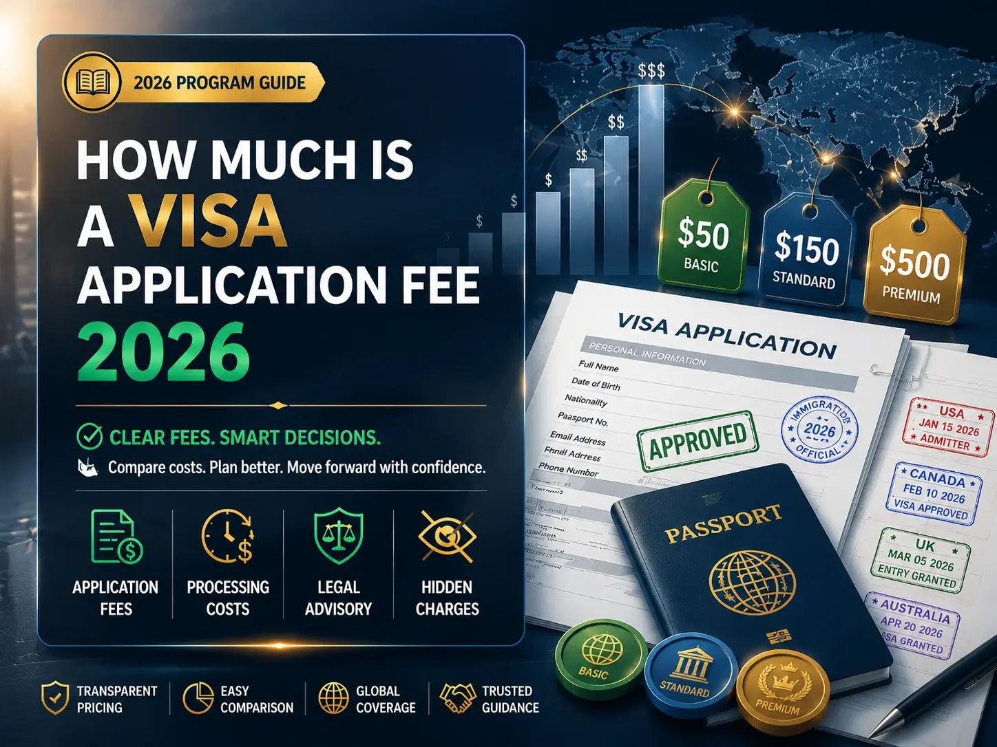 How much is a visa application fee? 2026 program guide