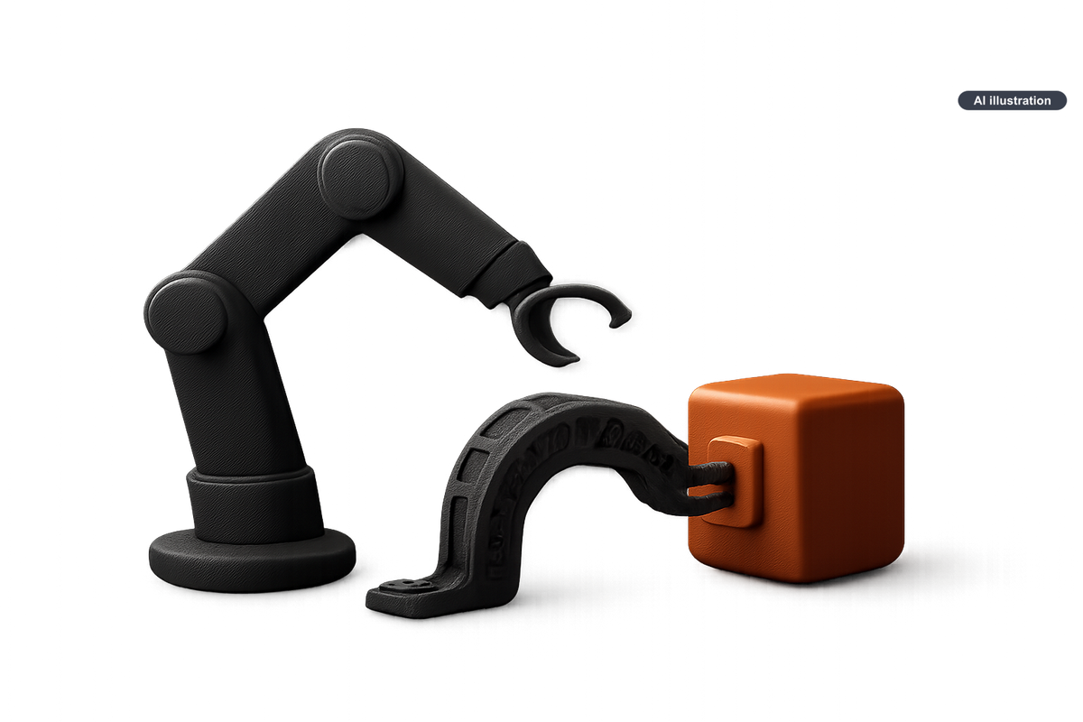 Conceptual AI illustration for Qualcomm’s PickNik deal turns MoveIt into a test of open robotics AI