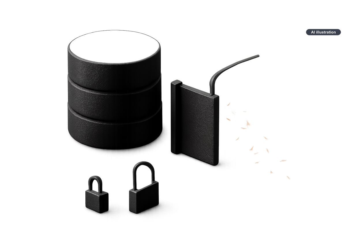 Conceptual AI illustration for UpGuard says 16,000 Supabase databases exposed personal data, putting RLS back in focus