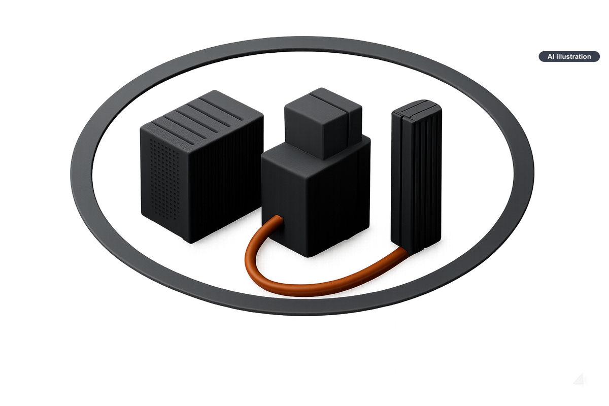 Conceptual AI illustration for Samsung’s $1B Helix stake links AI data centers, power and networks