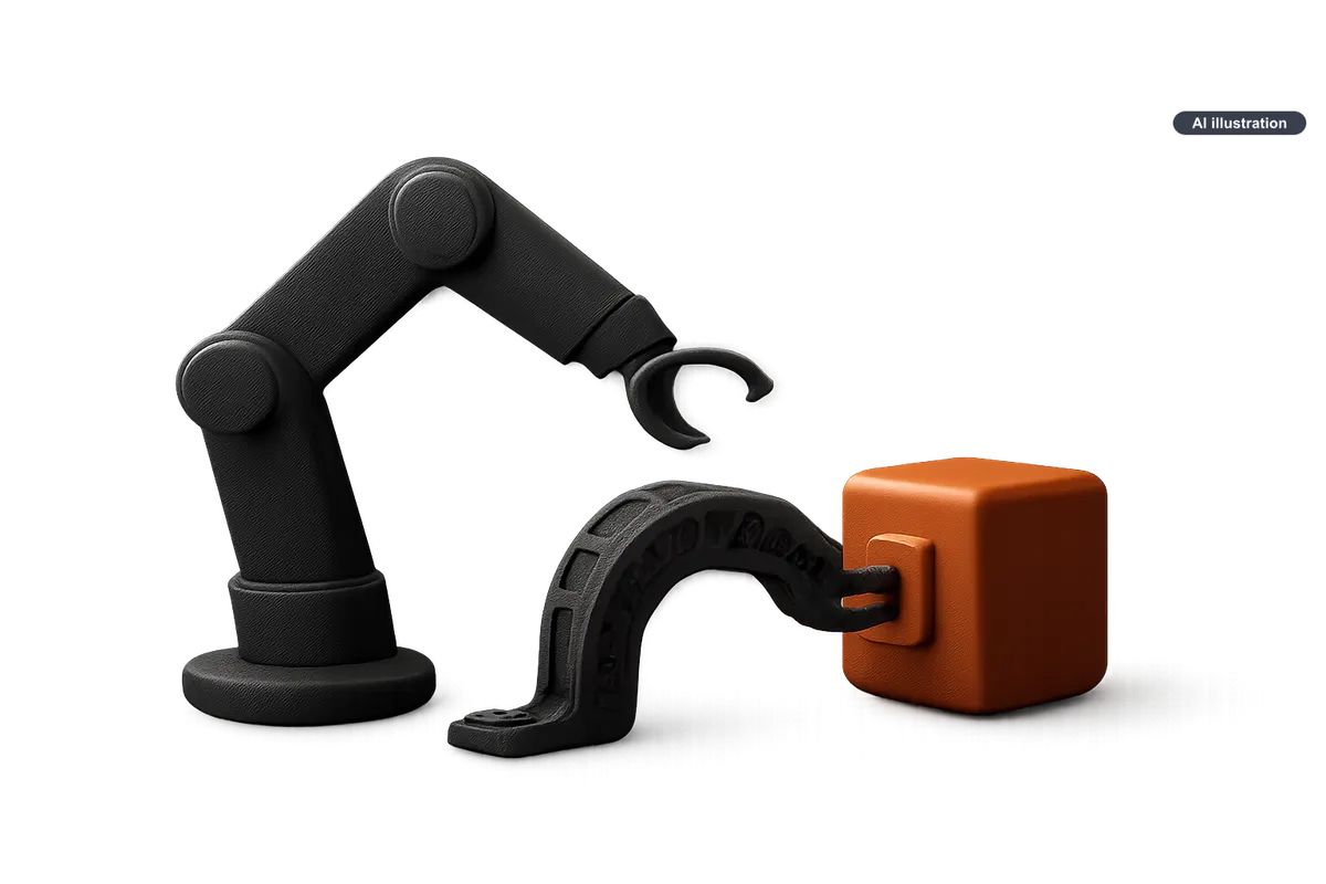 Conceptual AI illustration for Qualcomm’s PickNik deal turns MoveIt into a test of open robotics AI