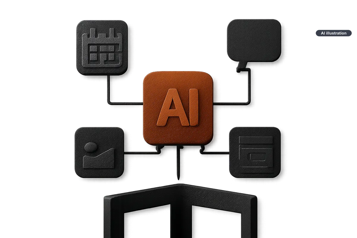 Conceptual AI illustration for Meta brings Muse to small businesses as it starts an enterprise AI platform