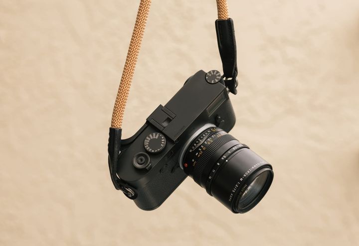 Leica M10 Monochrom with an orange Artisan & Artist strap