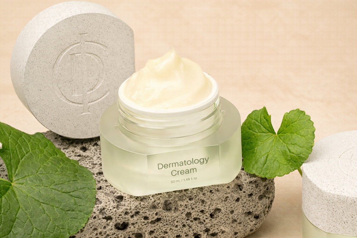 Editorial-style image showing Incellderm ICD Dermatology Cream presented with subtle visual symbols representing skincare discussions and ingredient-focused interest.