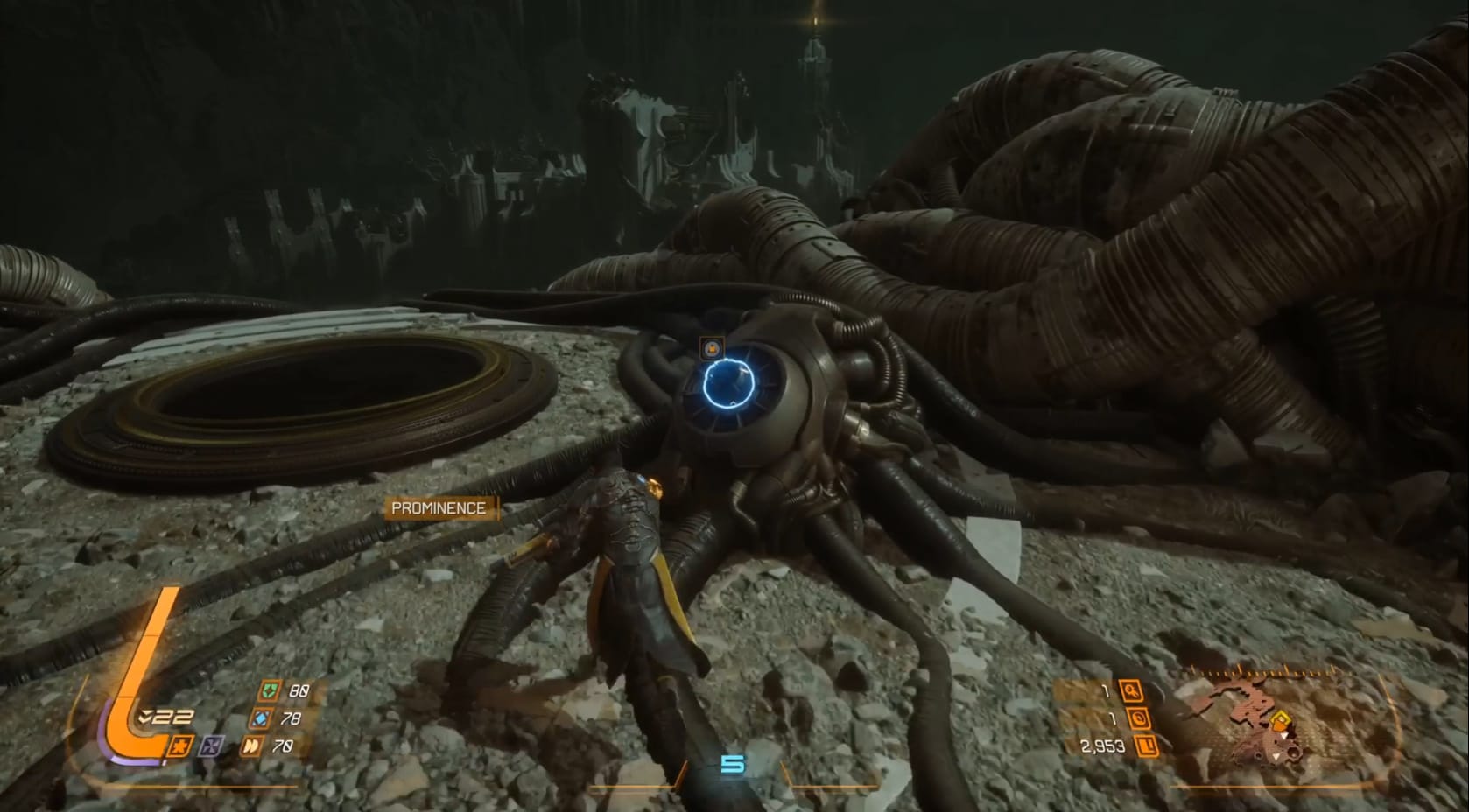 Arjun getting the Illuminated Generator, with the adjacent portal