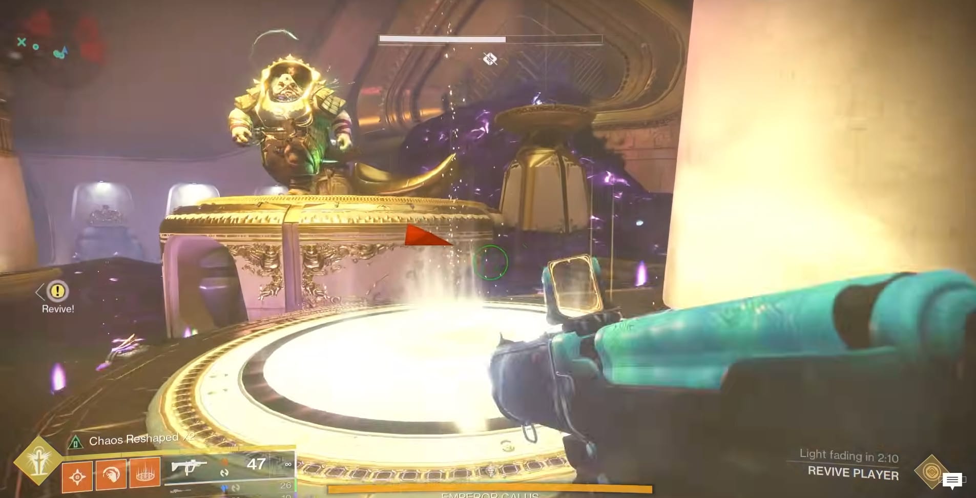An active Plate to begin damaging Calus