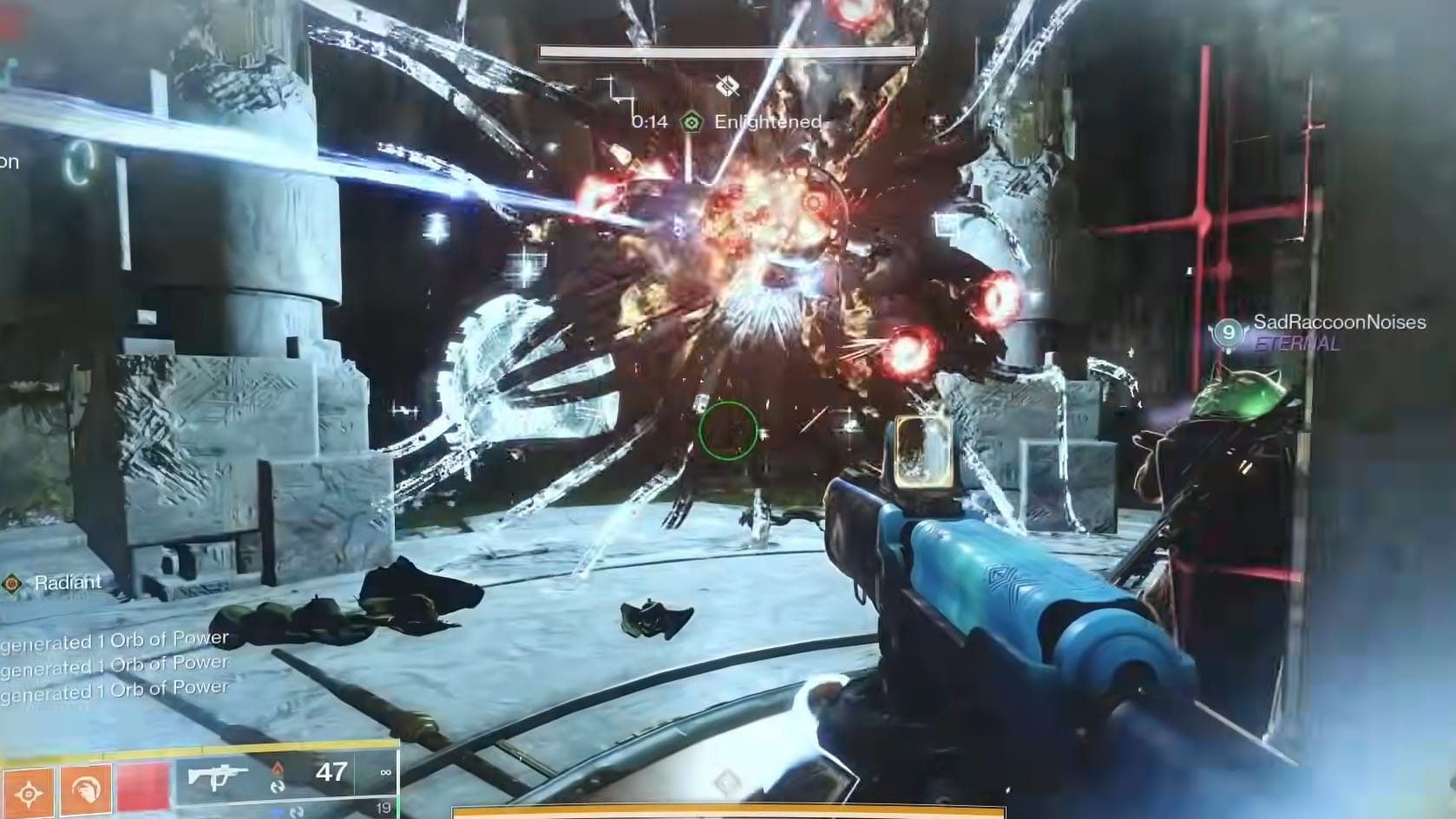 A Fireteam destroying the Red Eyes on the Consecrated Mind