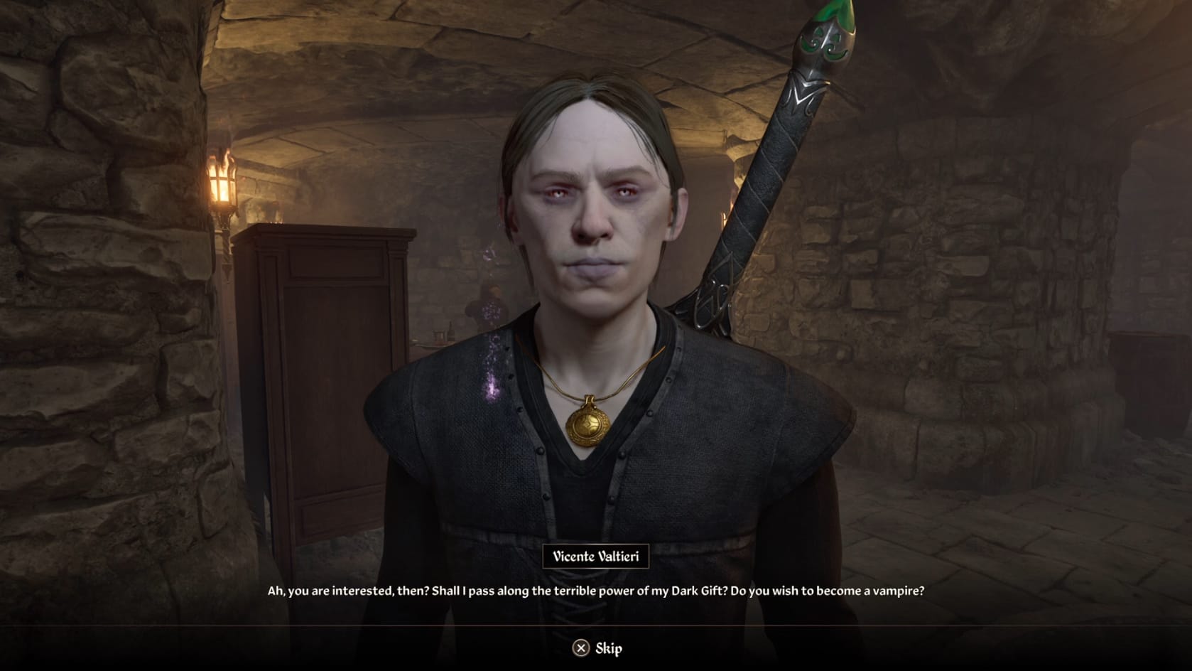 Vicente Valtieri offers to make the Hero a Vampire
