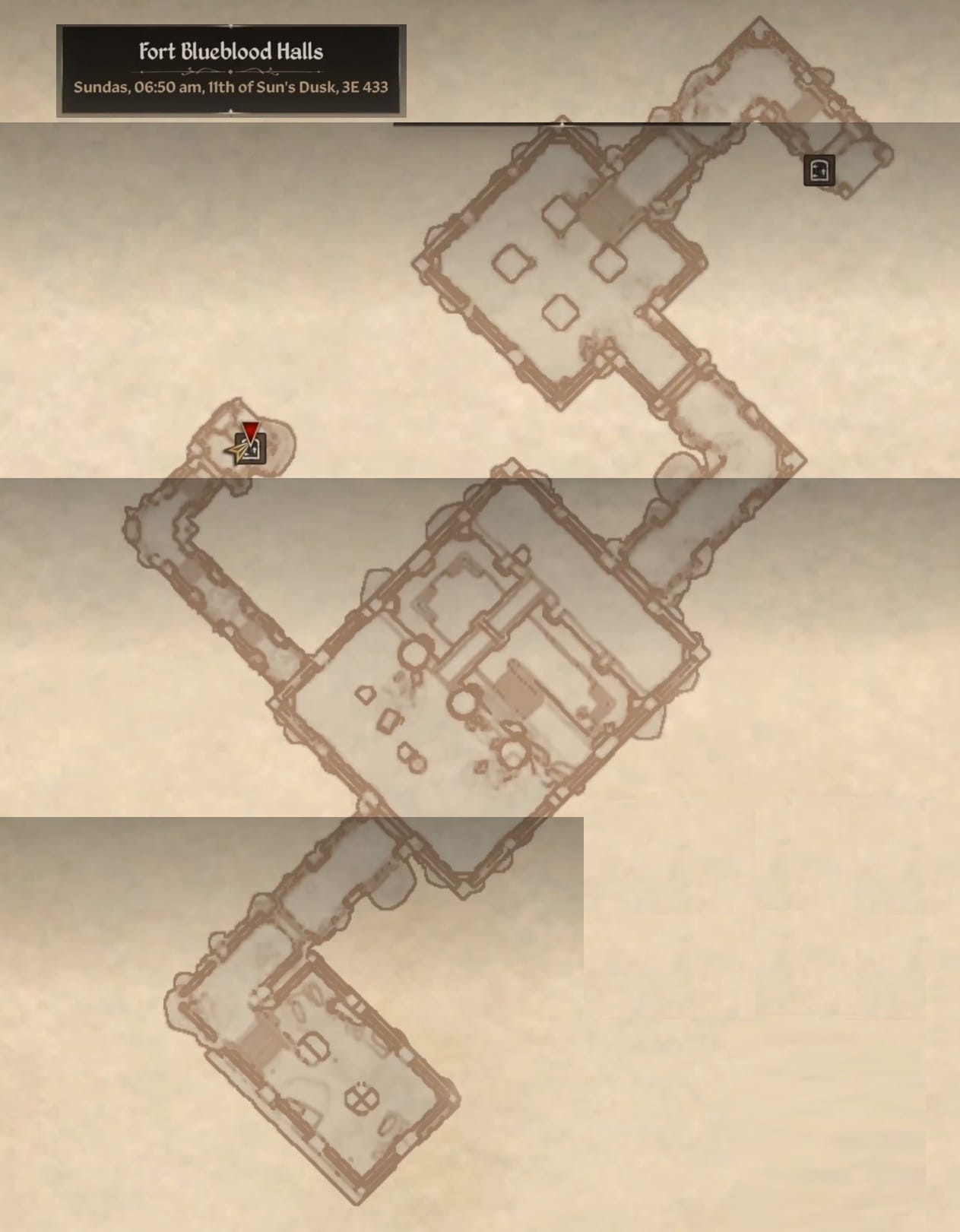 Complete map of Fort Blueblood Halls