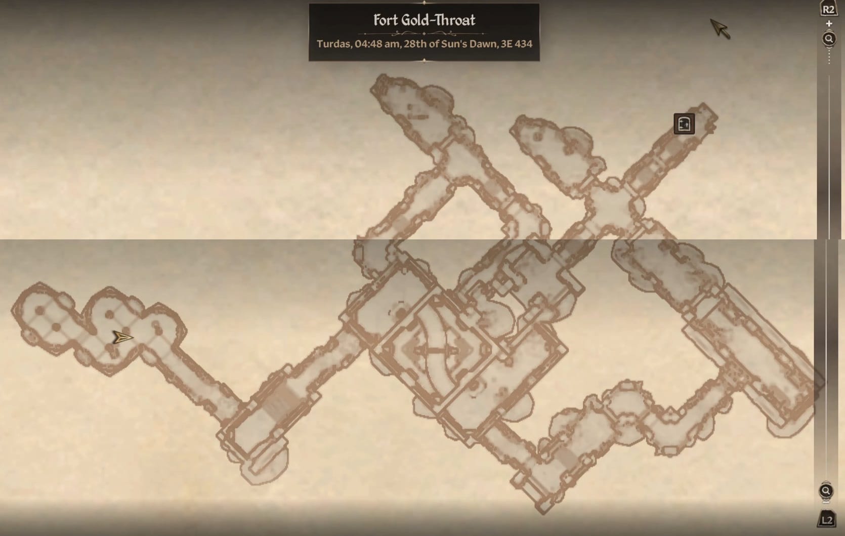The map of Fort Gold-Throat