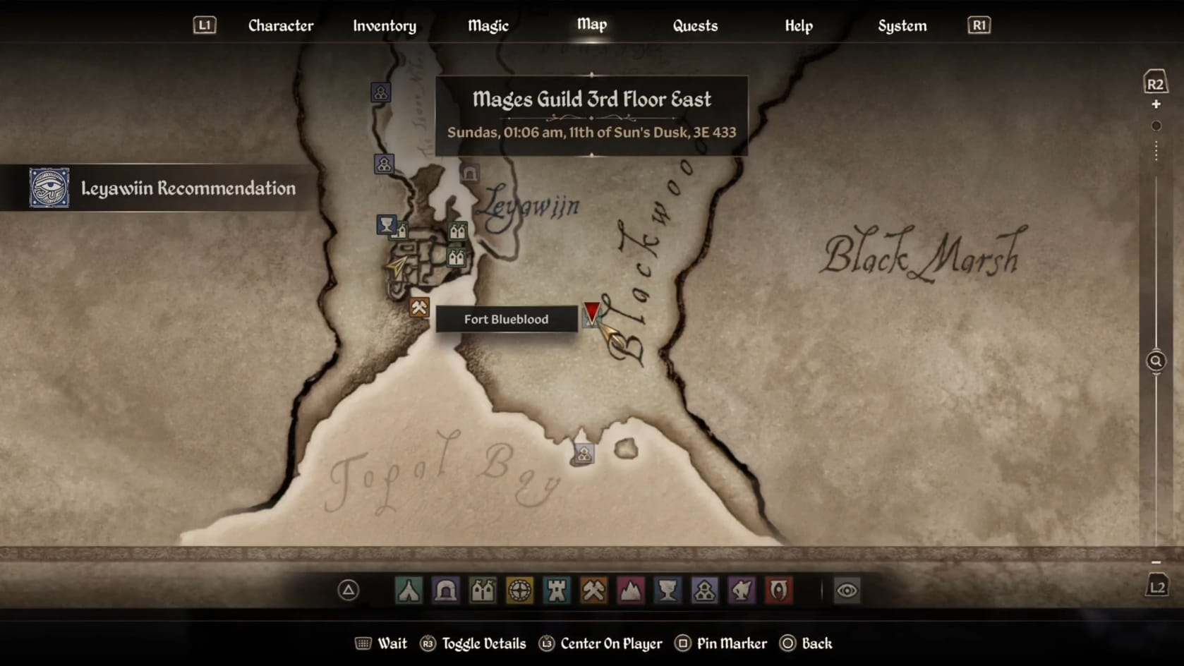 The Location of Fort Blueblood in the Blackwoods
