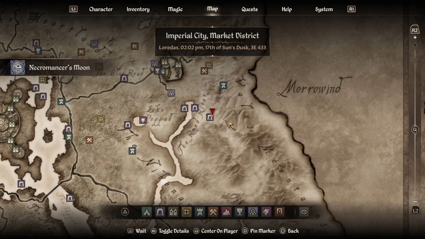 The location of the Dark Fissure on the map