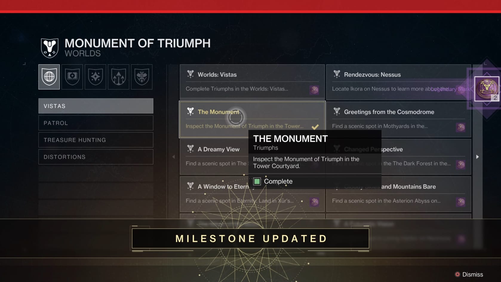 Claiming the Monument Vista Triumph