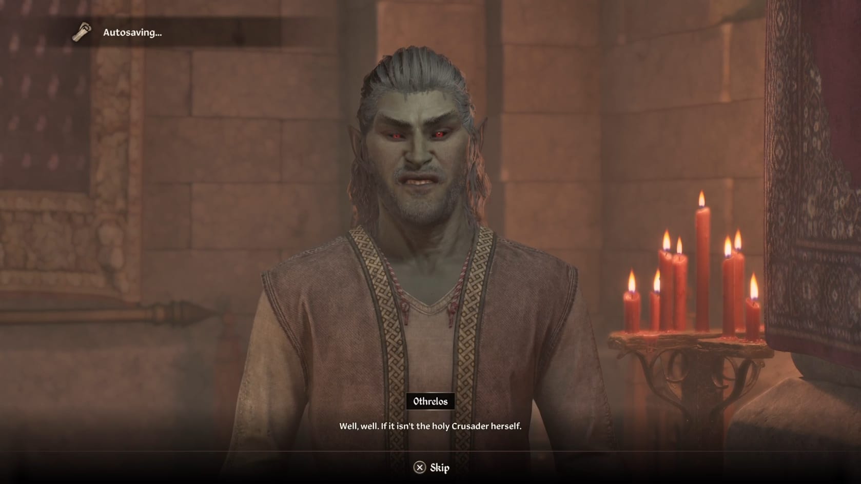 Othrelos greets the Hero