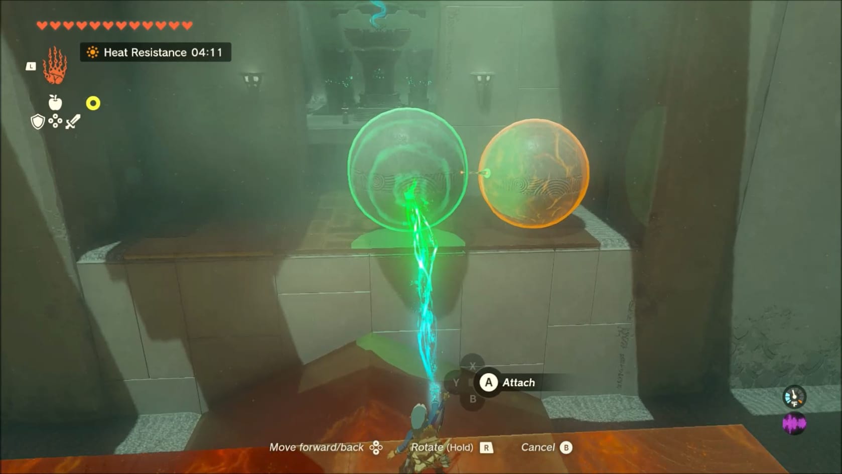Link connecting the first two spheres with Ultrahand