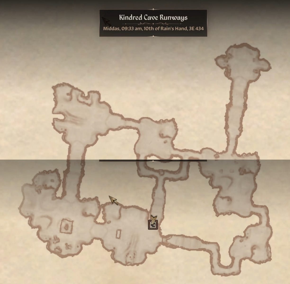 Map of Kindred Cave Runways