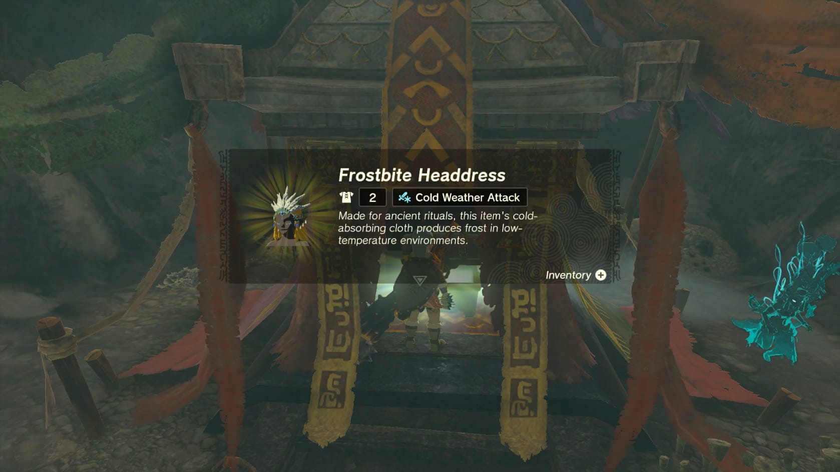 Link acquiring the Frostbite Headdress