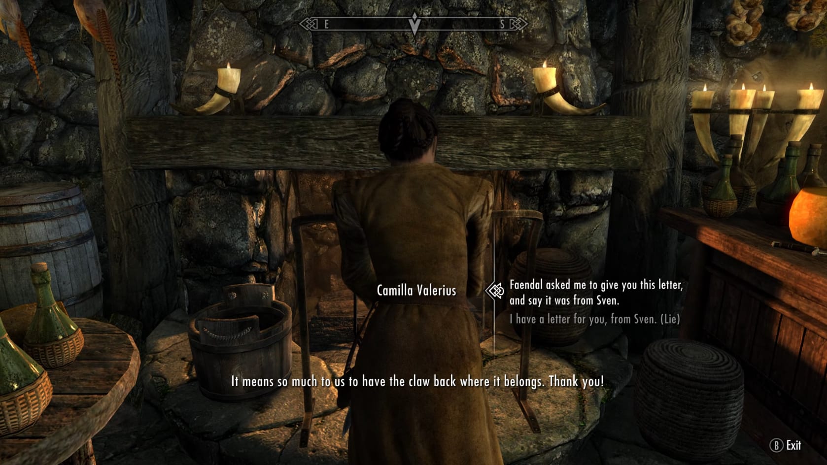 Talking to Camilla to give her the fake letter