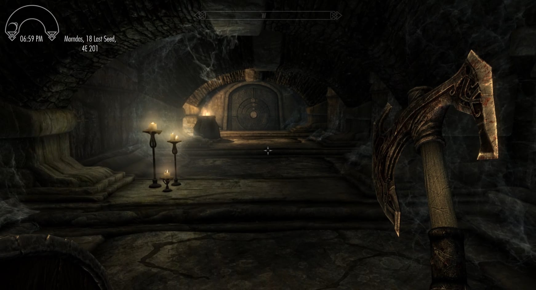 The Story Hall and the Puzzle door in Bleak Falls Barrow
