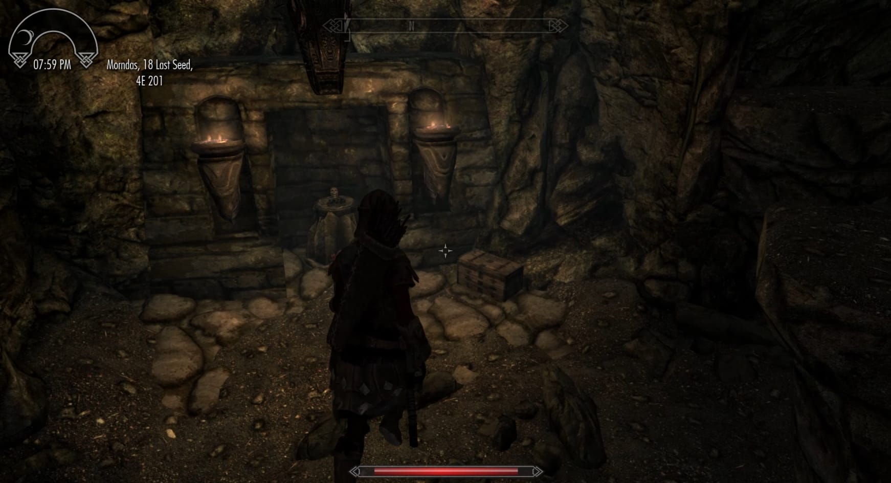 The final chamber with a chest inside Bleak Falls Sanctum