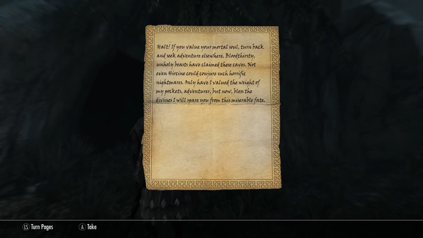A literal note of warning