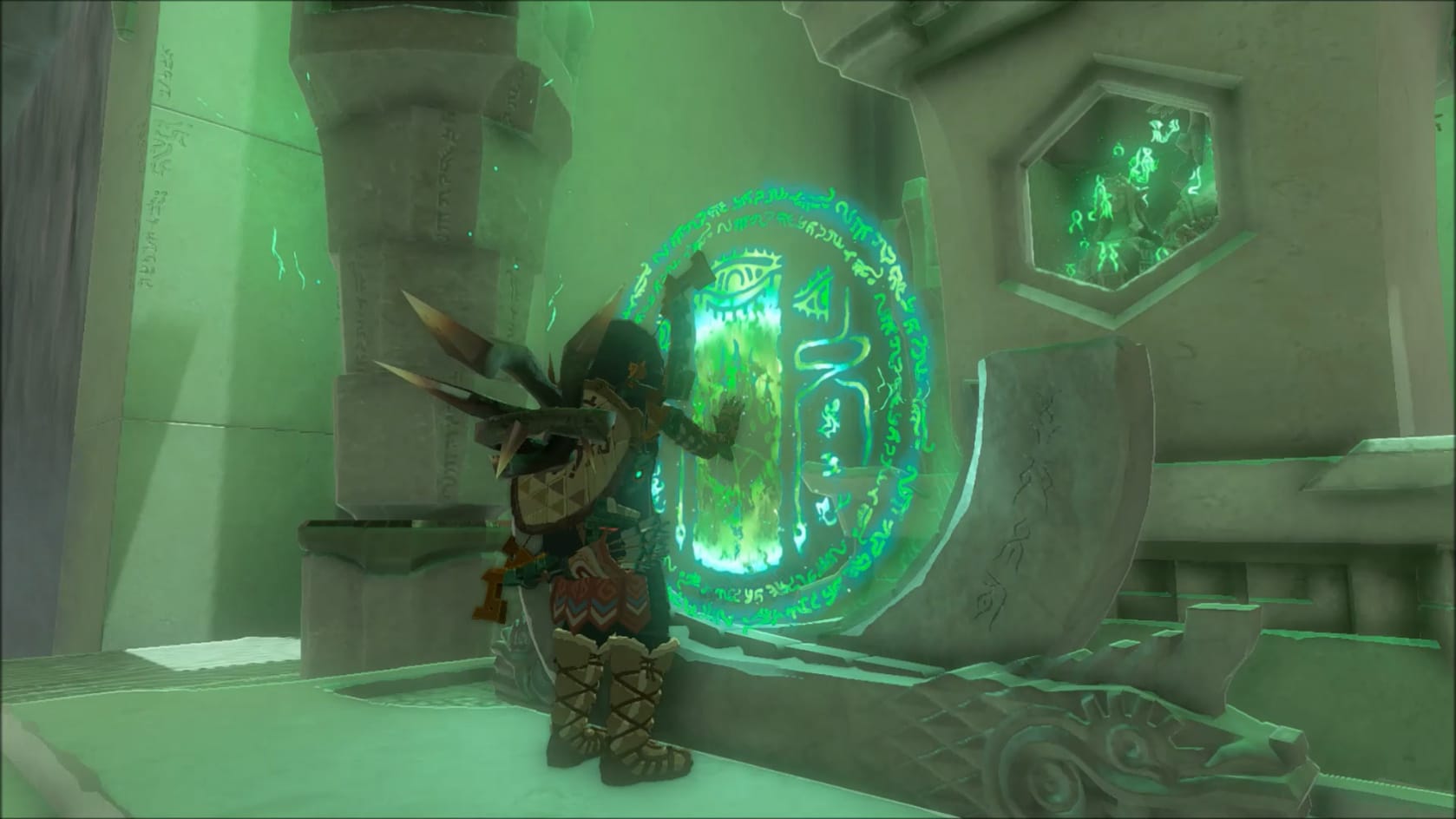 Activating the Glyph to finish the Shrine.