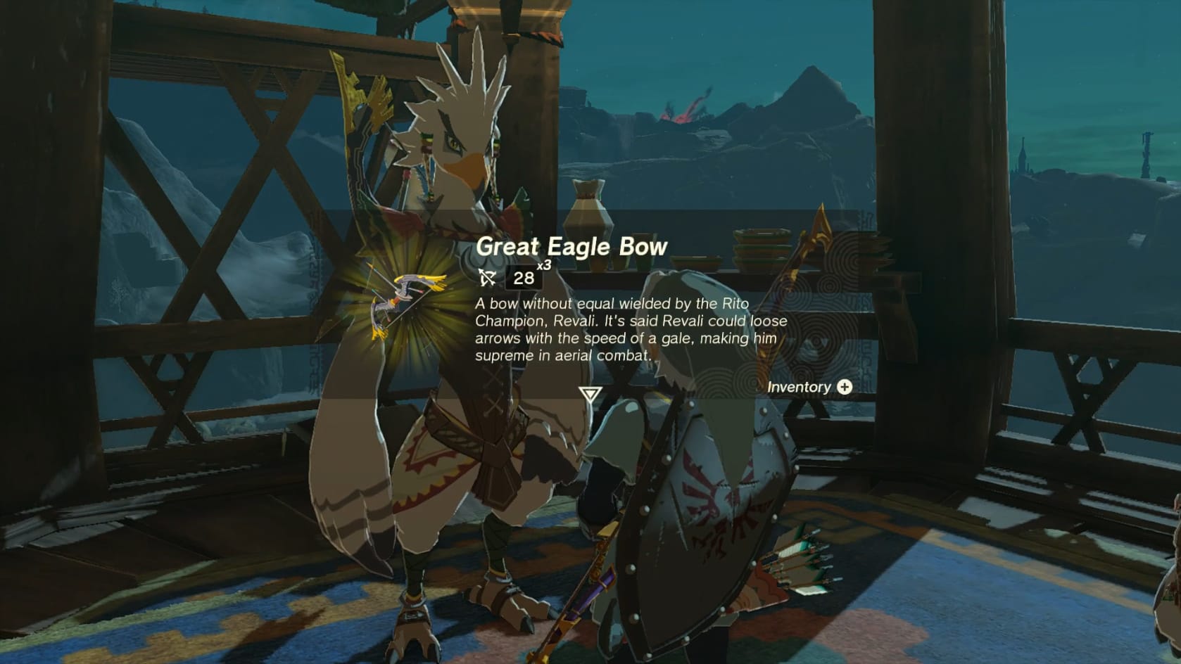 Link is awarded the Great Eagle Bow