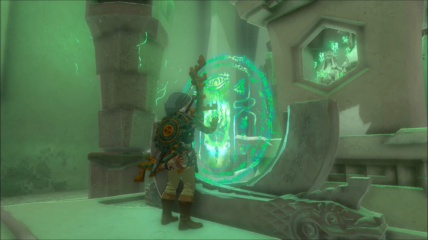 Link activatinbg the Glyph within the Innermost Chamber