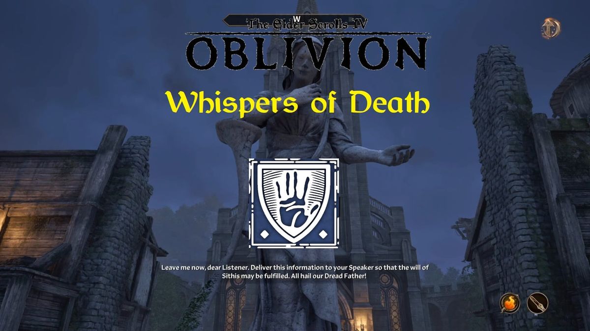 Oblivion Remastered: Dark Brotherhood – Whispers of Death