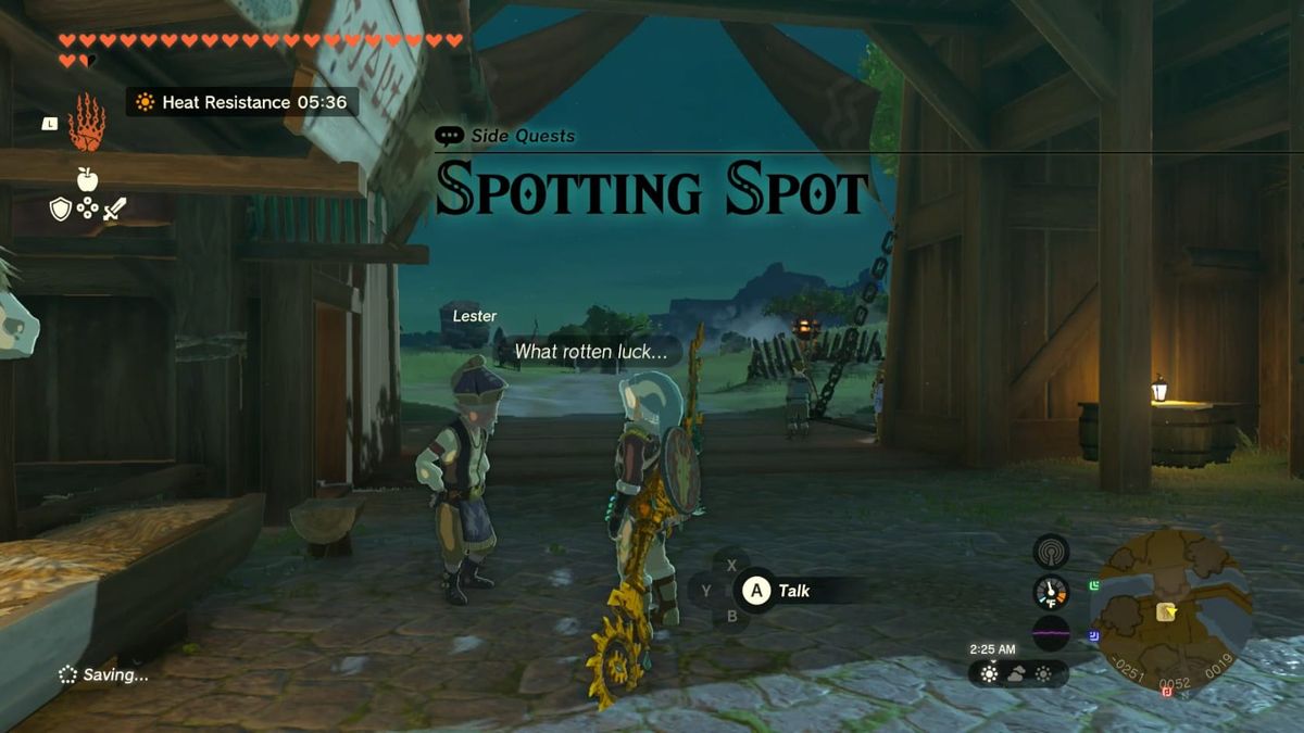 Tears of the Kingdom: Side Quest – Spotting Spot