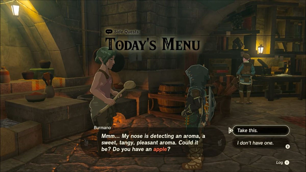 Legend of Zelda: Tears of the Kingdom – Side Quest – Today’s Menu