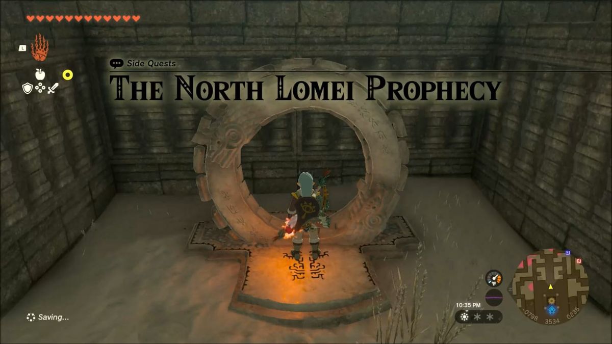 Legend of Zelda: Tears of the Kingdom – Side Quest – North Lomei Prophecy Guide