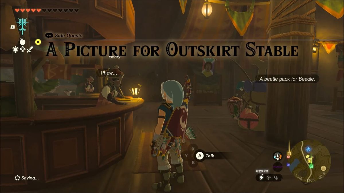 Legend of Zelda: Tears of the Kingdom – Side Quest – A Picture for Outskirt Stable Guide