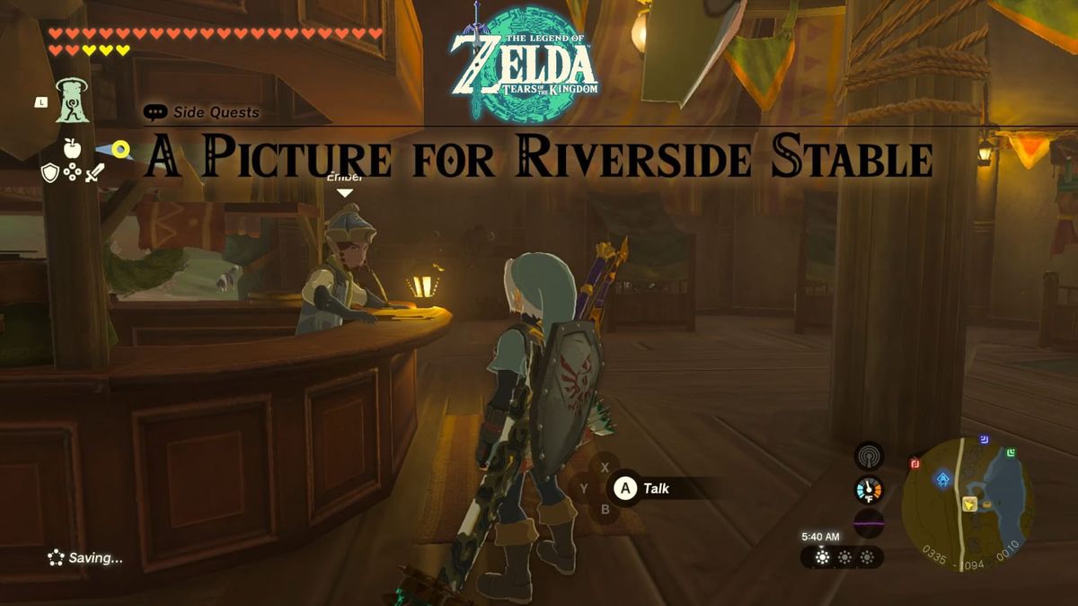 Legend of Zelda: Tears of the Kingdom – Side Quest – A Picture for Riverside Stable Guide