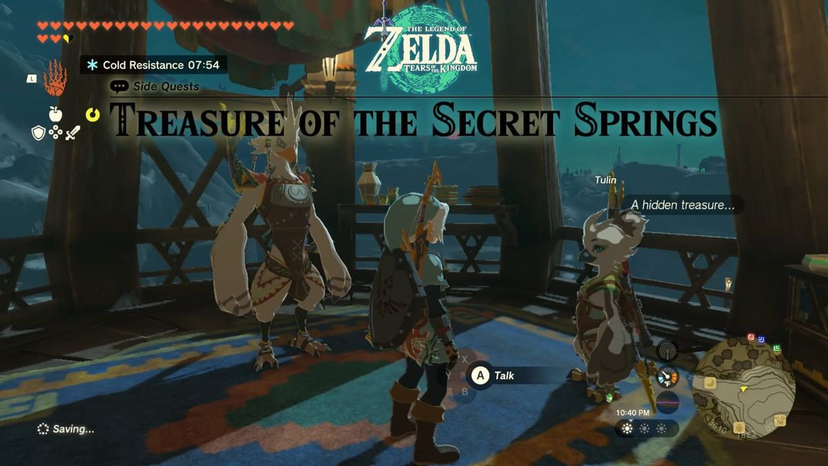 Legend of Zelda: Tears of the Kingdom – Side Quest – Treasure of the Secret Springs Guide